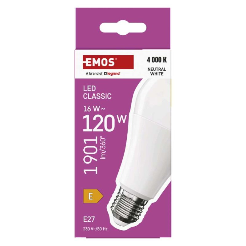 LED žiarovka Classic A70 / E27 / 16 W (120 W) / 1901 lm / Neutrálna biela 4