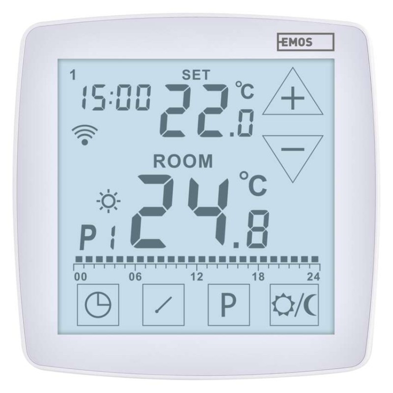 Podlahový programovateľný drôtový WiFi GoSmart termostat P56S01F 12