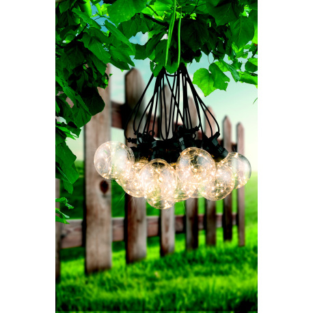 LED svetelná reťaz, plast čierny a priehľadný, vzdialenosť medzi svetlami 50cm, 3m napájací kábel, I 1