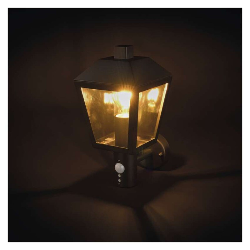 Záhradné nástenné svietidlo ADENIA, senzor súmraku, 19,8 x 15 x 29,8 cm, 1 x E27, 15 W