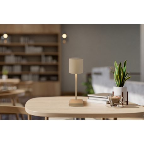 Stolná lampa, plast/kov piesková matná, plast biely, dotykové zapínanie/vypínanie, plynulý dotykový 14