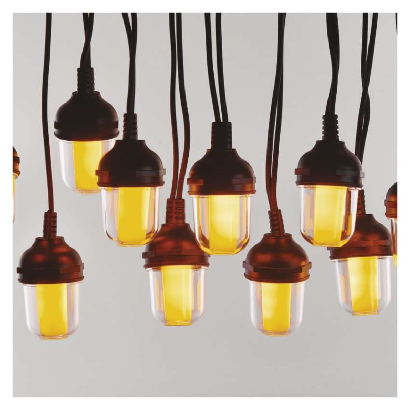 LED svetelná reťaz – 10× párty žiarovky, 4,5 m, vonkajšie a vnútorné, vintage 2