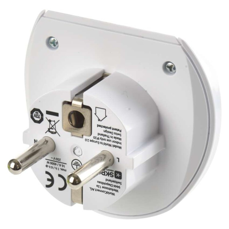 Cestovný univerzálny adaptér pre cudzincov do stred. Európy 2