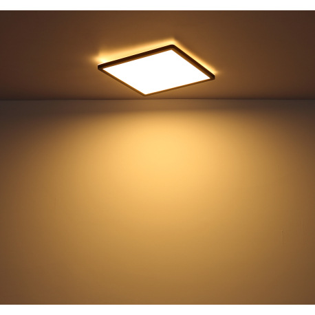 Stropné svietidlo, plast čierny/satinovaný, plast biely, podsvietenie, 3 úrovne osvetlenia pomocou n 10