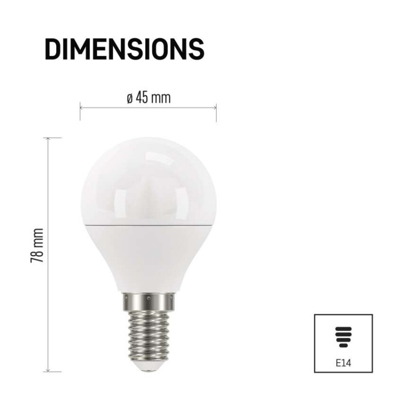 LED žiarovka Classic Mini Globe / E14 / 5 W (40 W) / 470 lm / teplá biela 2