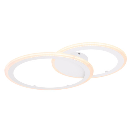 Stropné svietidlo, kov biely, akryl biely, funkcia pamäte, nočné svetlo, stmievateľné, diaľkové ovlá 16