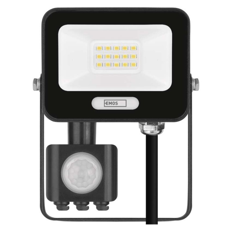 LED reflektor GLARO s pohybovým čidlom, 10 W, čierny, IP54, 1000 lm, neutrálna biela 2