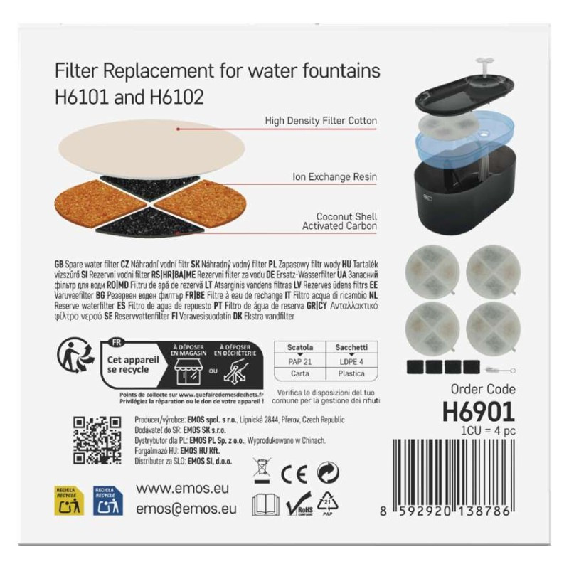 Sada filtrov PET-901 pre vodné fontány 2