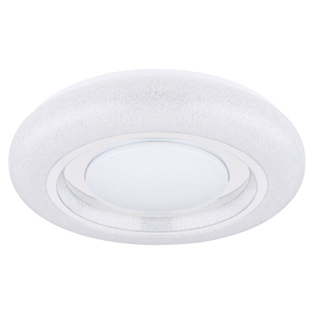 Stropné svietidlo, kov biely, akryl biely, chróm, 3 úrovne osvetlenia pomocou nástenného vypínača, t 2