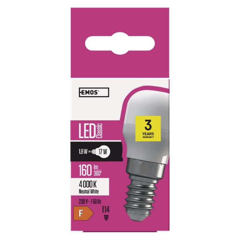 LED žiarovka do chladničiek Classic ST26 / E14 / 1,8 W (17 W) / 160 lm / neutrálna biela 3