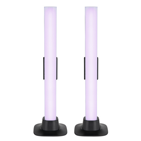 Stolná lampa plast čierny matný, plast biely, vypínač, stmievateľná, RGB dúhový efekt, SmartLight, a 15