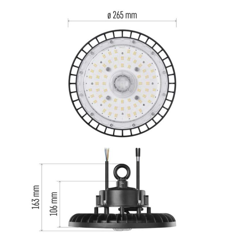 LED priemyselné závesné svietidlo HIGHBAY ASTER 120° 100W 4
