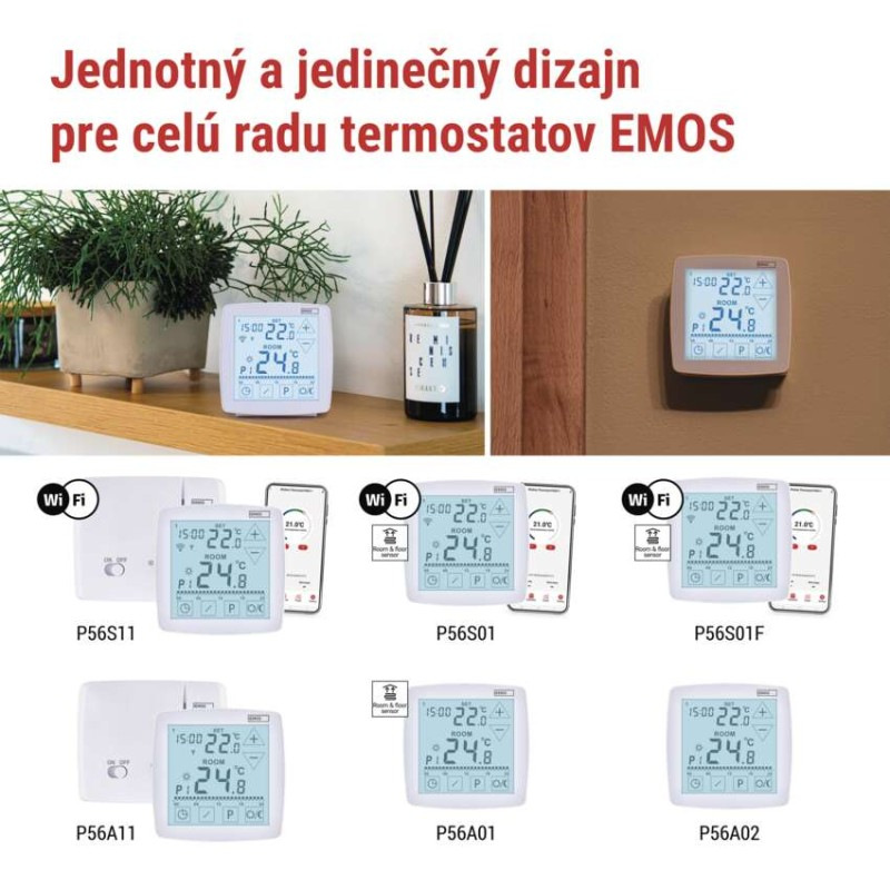 Podlahový programovateľný drôtový WiFi GoSmart termostat P56S01F 7