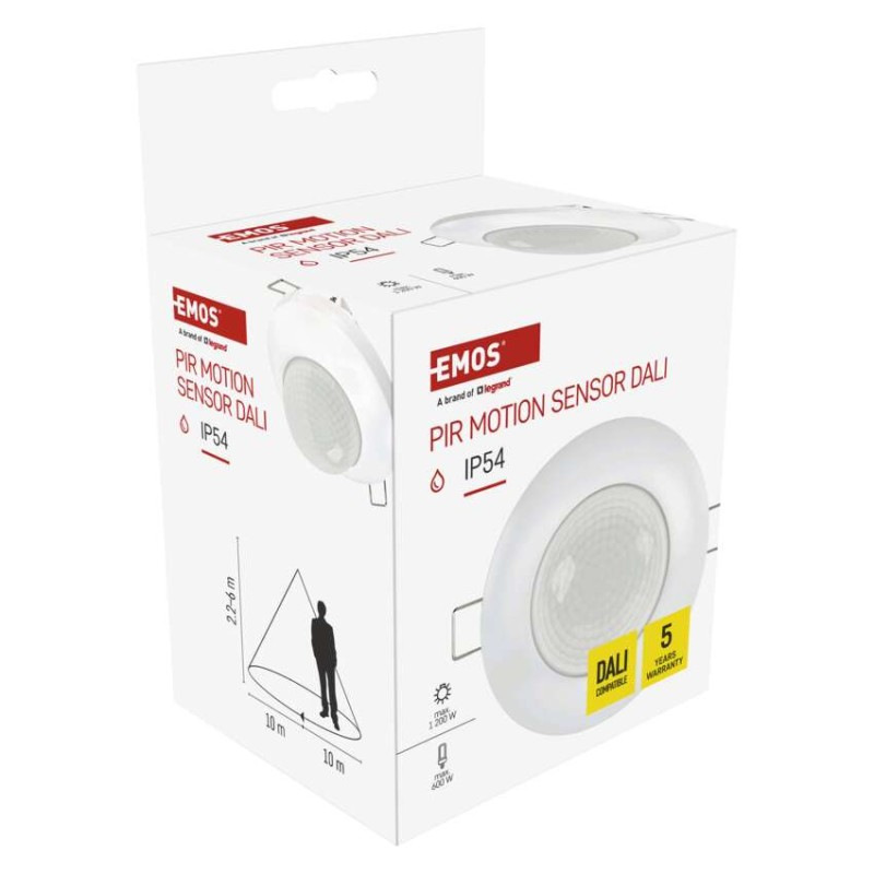 PIR senzor DALI (pohybové čidlo) IP54 biely 11