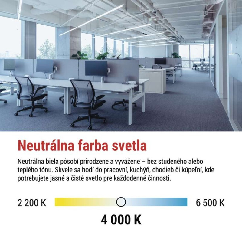LED trubica T8 24 W 150 cm neutrálna biela 4