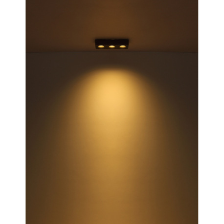 LED reflektor, hliník sivý tmavý, plast sivý, plast číry, DxŠxV: 117x117x55mm, vrátane LED 6,5W 230V 13