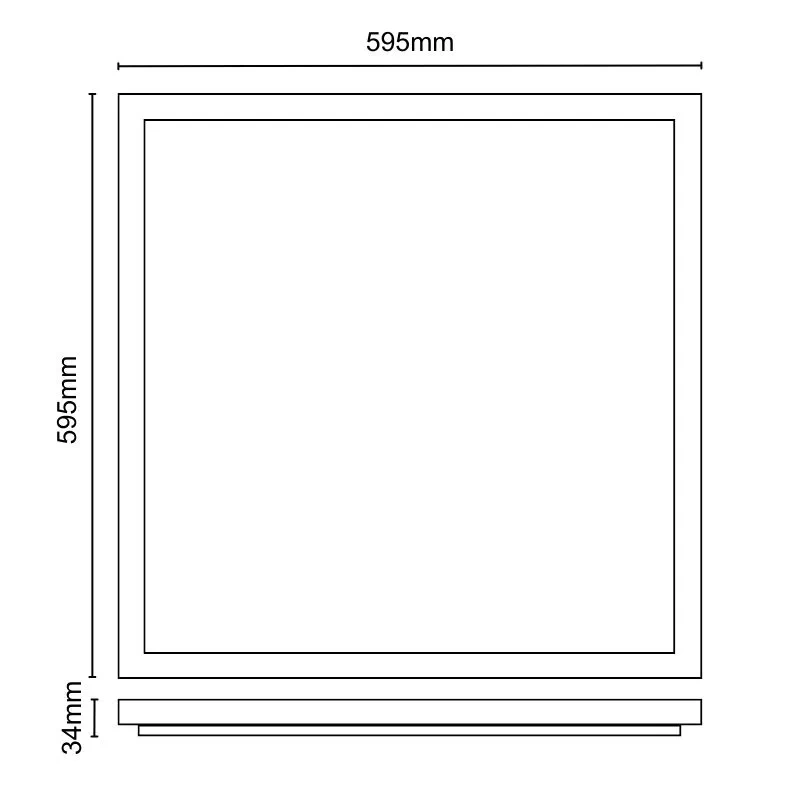 LED podhľadový panel backlite 32W / 595x595 / SMD / 4000K / WH - PL5523 5
