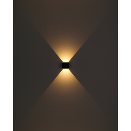 Vonkajšie svietidlo hliník čierny matný, sklo číre, smer svetelného lúča: hore a dole, nastaviteľný 5