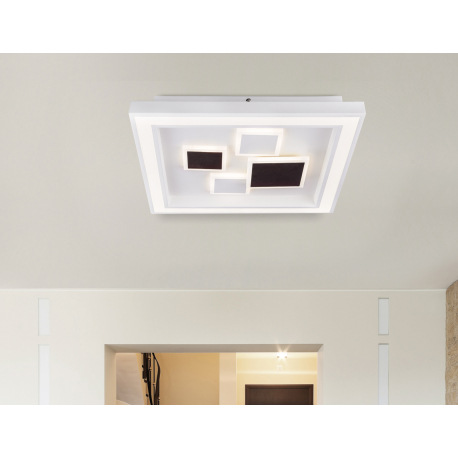 Stropné svietidlo, kov biely, akryl biely, funkcia pamäte, stmievateľné, diaľkové ovládanie, fixácia 1