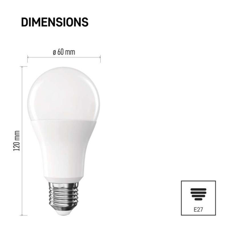 LED žiarovka Classic A60 / E27 / 13 W (100 W) / 1521 lm / Neutrálna biela 2