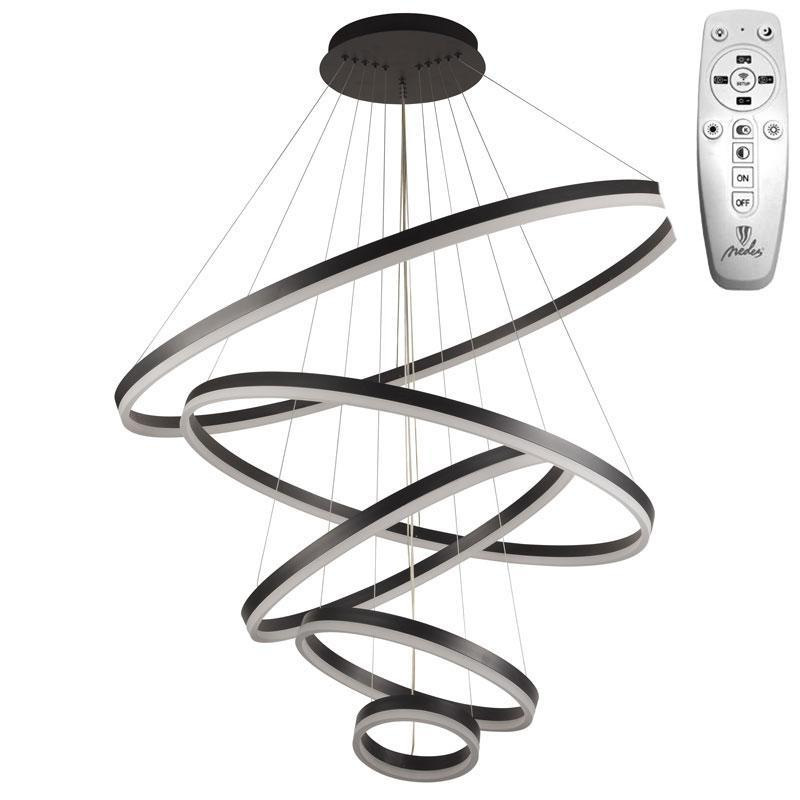 LED závesné svietidlo na lanku + diaľkový ovládač 210W - J4330/B 4