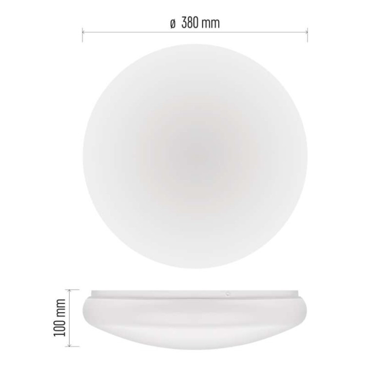 LED stropné svietidlo TIVI, A CLASS, okrúhle biele 12,5W, IP44, Neutrálna biela 3