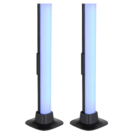 Stolná lampa plast čierny matný, plast biely, vypínač, stmievateľná, RGB dúhový efekt, SmartLight, a 7