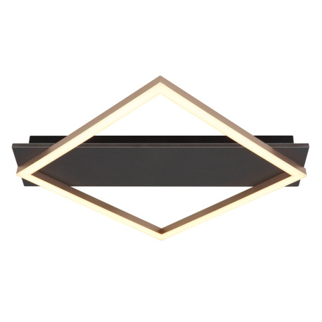 Stropné svietidlo, čierny matný kov, MDF sivý, plast vo farbe šampaň, plast biely, DxŠxV: 520x467x60 11