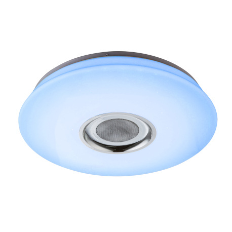 Stropné svietidlo,plast biely, trblietavý efekt,ovládanie aplikáciou,5W reproduktor,stmievateľné,dia 9