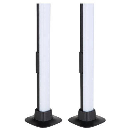 Stolná lampa plast čierny matný, plast biely, vypínač, stmievateľná, RGB dúhový efekt, SmartLight, a 2