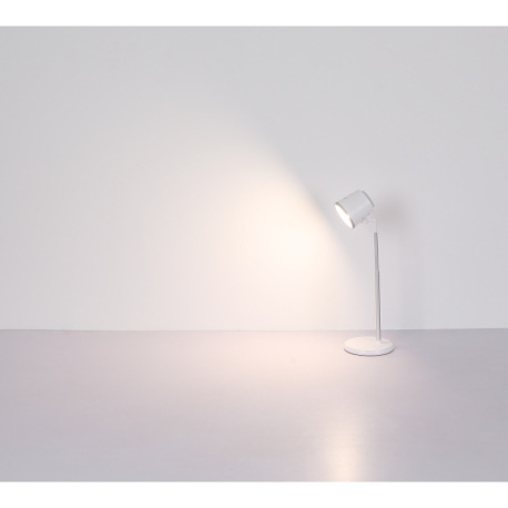Nabíjateľná stolová lampa, hliník/plast biely, satin., strieborný, dotykové zapnutie/vypnutie/plynul 14