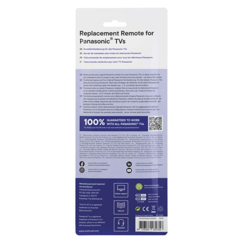 Ďiaľkový ovládač OFA pre TV Panasonic 5