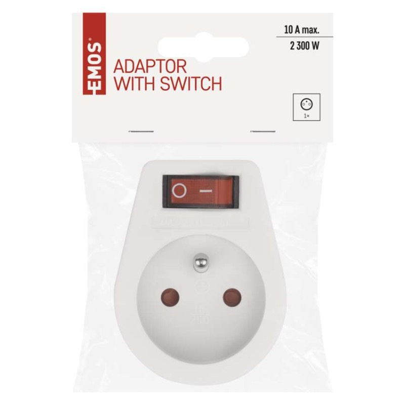 Zásuvka s vypínačom, biela 5