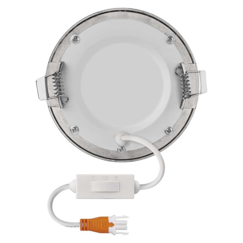 LED vstavané svietidlo NEXXO, kruhové, strieborné, 7W, CCT 4