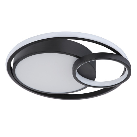 Stropné svietidlo, kov čierny matný, plast opál, Ø:405, V:100, vrátane 1xLED 36W 230V, zdroj 3800lm, 2