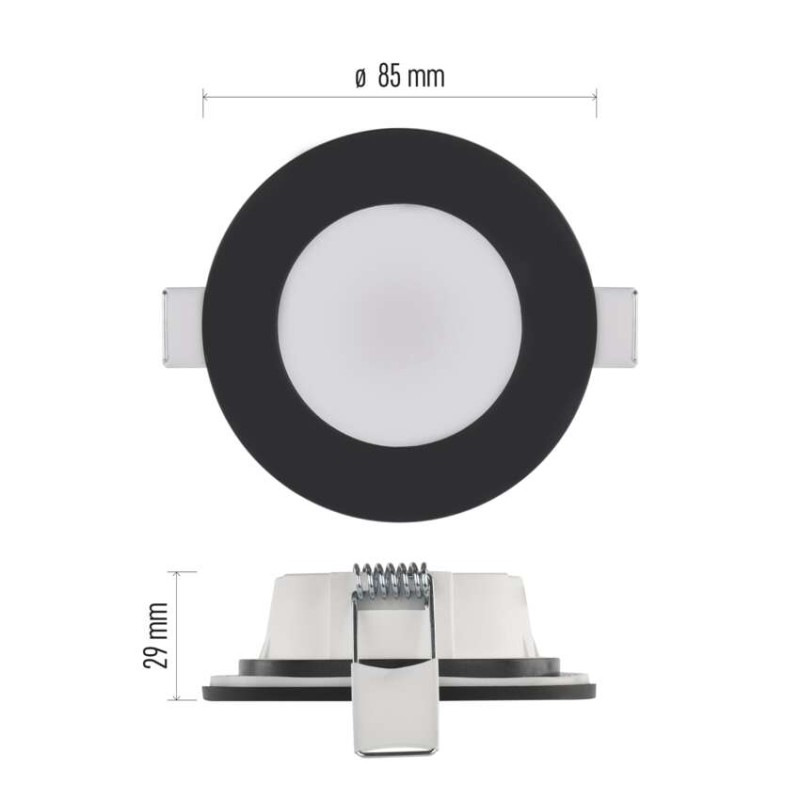 LED SVIETIDLO LORI VST. KR 4,5W 345LM IP65 CCT čierná 3