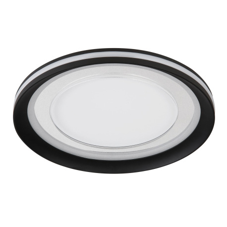 Stropné svietidlo kov biely, akryl zrkadlový, silikón opál, hliník čierny matný, dekoratívny disk s 2