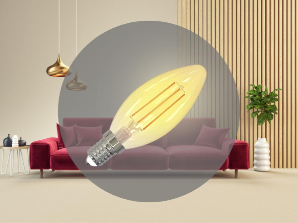 LED žiarovka / filament SLIM 4,5W VINTAGE - C35 / E14 / 1800K - ZFS103 6