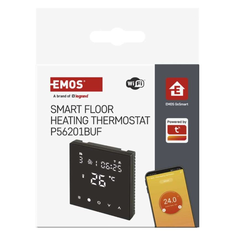 Podlahový programovateľný drôtový WiFi GoSmart termostat P56201BUF 12