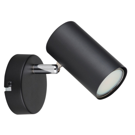 Nástenné svietidlo, kov čierny matný, chróm, ŠxV: 80x100mm, H: 120mm, bez žiarovky 1xGU10, max. 25W 5