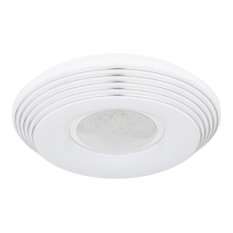 Stropné svietidlo, kov biely, akryl biely, trblietavý efekt, plastové krištále, chróm, stmievateľné, 10