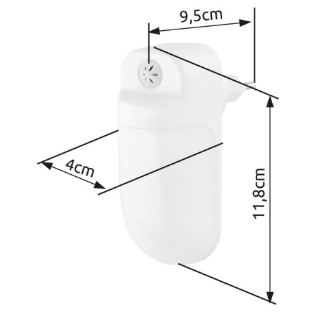 Nástenné svietidlo plastové biele, satinované, nočné svetlo, vrátane senzora, súmrakový senzor zapín 12
