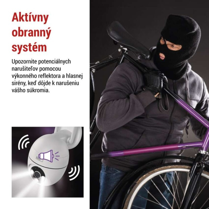 GoSmart Vonkajšia otočná kamera IP-800 WASP s WiFi, biela 3