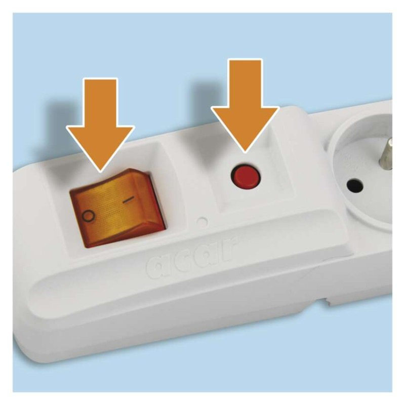 Prepäťová ochrana – 5 zásuviek 1,5m, sivá 6