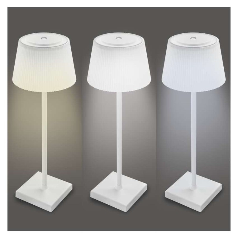 LED stolná lampa KATIE, dobíjacia, biela 14