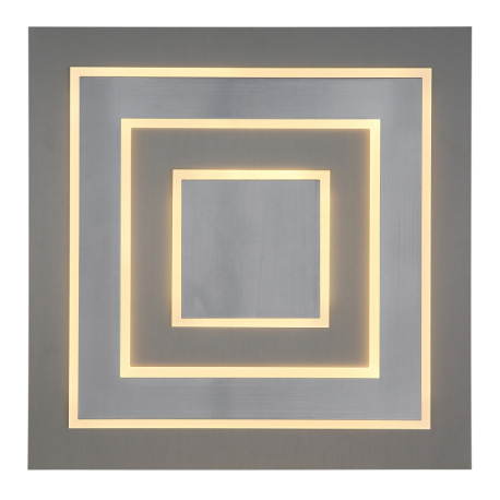 Stropné svietidlo, plast antracit, brúsený sivý kov, akryl biely, DxŠxV: 480x480x52mm, vrátane LED 4 9