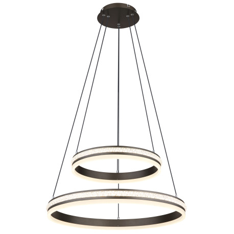 Závesné svietidlo, kov a hliník titánová farba, plastové krištále, akryl biely, stmievateľné, niekoľ 8