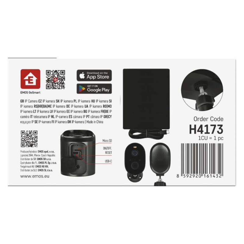 GoSmart Vonkajšia batériová kamera IP-1150G SNAP s WiFi a solárnym panelom 10