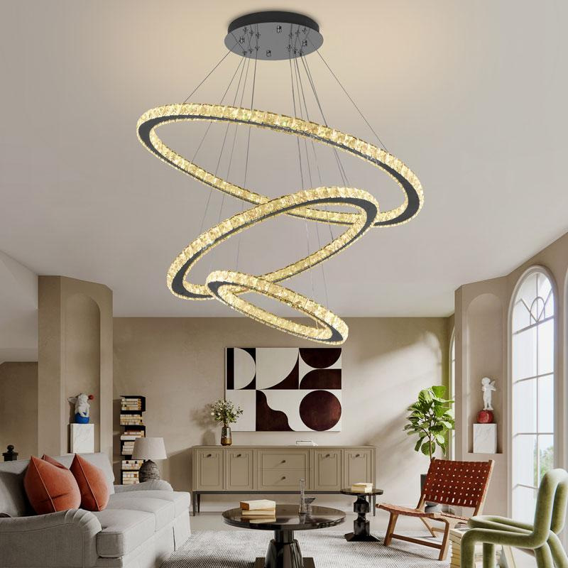 LED krištáľové svietidlo + diaľkový ovládač 210W - J6355/CH 6