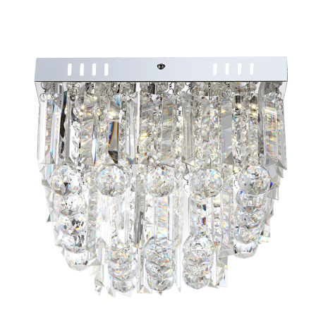 Stropné svietidlo, chróm, akryl priehľadný, DxŠxV:320x320x240, vrátane 6xLED 3W 9.6V, 250lm, 4000K. 8